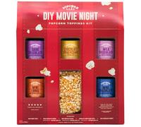 Popcorn Shed Kit de coberturas de palomitas de maíz para noche de cine (5 deliciosos ingredientes y granos de palomitas de maíz de 500 g) - Toppings de palomitas de maíz dulces, aperitivo fácil y bajo