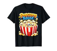 Popcorn Squad Funny Movie Night Snack Lover Cute Vibes Camiseta