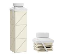 Popdigito Botellas de agua plegables de 24 onzas, botella de agua plegable de grado alimenticio, sin BPA, reutilizable, ligera, a prueba de fugas, para viajes, senderismo, camping, correr, deportes,