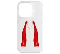 Pope Costume Shirt Lazy Priest Halloween Costume Pope Carcasa para iPhone 14 Pro