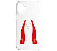 Pope Costume Shirt Lazy Priest Halloween Costume Pope Carcasa para iPhone 16 Plus