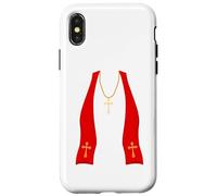 Pope Costume Shirt Lazy Priest Halloween Costume Pope Carcasa para iPhone X/XS