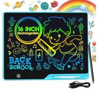 POPERFUN Pizarra Magnetica Infantil 16 Pulgadas Recargable,Tableta Escritura Niños Multicolor, Tablet Dibujo Proteger la Vista,Adecuado para Niños de 2-10 Años Cumpleaños, Regalos