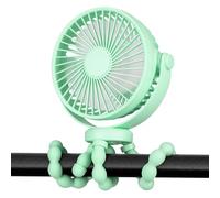 POPERFUN Ventilador Portátil para Cochecito 5200mAh 40 Horas, Ventilador Carrito Bebe con Batería, 360°Rotación,3 Velocidade Ventilador USB para Cochecito, Cuna,Oficina, Viaje (Verde menta)