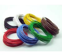 POPESQ® 1 Piezas x Alambre 1 Pines 0.5mm² Trenzado Automovil 7 Colores / 1 pcs. x Wire 1 Way 0.5mm² Stranded Automobile 7 Colors #A2298