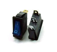 POPESQ® - 1 piezas x Interruptor 1 Contacto con Iluminacion 30mm x 13mm 15A / 250V Negro - Azul Plastico / 1 pcs. x Switch 1 Contact with Lighting 30mm x 13mm 15A / 250V Black - Blue Plastic #A328