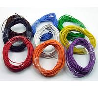 POPESQ® 1 Piezas x Kit Alambre 1 Pines 0.22mm² Trenzado Automovil 9 Colores / 1 pcs. x Kit Wire 1 Way 0.22mm² Stranded Automobile 9 Colors #A2299