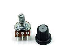 POPESQ® - 1 Piezas x Potenciometro con Tapa 220K Logaritmico PCB 220KOhm / 1 pcs. x Potentiometer with Cap 220 KOhm Logarithmic PCB Grey #A1818