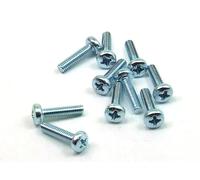 POPESQ 10pcs x Tornillos M2,5 x 14 mm Cilíndrico Phillips Acero Zinco #A3111
