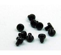 POPESQ 10pcs x Tornillos M2,5 x 3 mm Cilíndrico Phillips Acero Zinco Negro #A3105