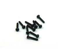 POPESQ 10pcs x Tornillos M2 x 10 mm Cilíndrico Phillips Acero Zinco Negro #A3724