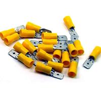 POPESQ® 20 Piezas x Enchufe Plano 6.3mm 4-6mm² Enchufe Estanado Semi Aislado #A2659