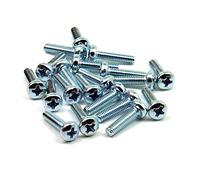 POPESQ® 20pcs x Tornillos M2,5 x 8 mm Cilíndrico Phillips Zinco #A3112