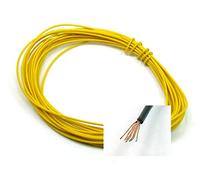 POPESQ® 5 m x Alambre 1 Pines 0.5mm² Trenzado Automovil Amarillo / 5 m x Wire 1 Way 0.5mm² Stranded Automobile Yellow #A359