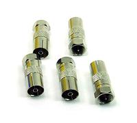 POPESQ® 5 Piezas x TV Coaxial Zocalo F Enchufe - IEC Coaxial Zocalo 9.5mm #A2796