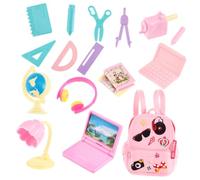 POPETPOP 1 Juego Accesorios de Escuela Miniatura para Muñecas Set de Plástico Mochilas Miniatura y de Aprendizaje para Decoración de Casa de Muñecas y Proyectos DIY Color Color Aleatorio