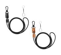 POPETPOP 1 juego Cinturón de Cuello de Piel Ajustable para Identificación y Llaves de Marrón y Negro para Oficina Escuela y Cadena Antipérdida y Práctica