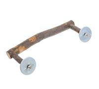 POPETPOP 1 Juego de Soporte para Juegos de pájaros, Soporte para Loros, Barra de pie de Madera de Loro, Perchas para Loros, Plataforma, Perchas en Forma de U, comedero de Madera,