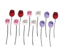 POPETPOP 1 Juego Mini Ramo De Tulipanes De Casa De Muñecas Boda Flores De Tulipanes En Miniatura Muñecos Plantas Artificiales Adorno De Flor De Simulación Arcilla 12 Piezas