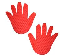 POPETPOP 1 Par de Pegatinas Rojas Huellas de Manos para Masaje de Puntos de Contacto Material Didáctico para Entrenamiento de Coordinación Ojo-Mano Juguete Educativo para Actividades al