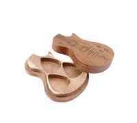 POPETPOP 1 Pieza Caja de Madera para Púas de Guitarra Multipropósito Almacenamiento Seguro para Ukeleles y Bajos Resistente al Agua Polvo para y Conciertos