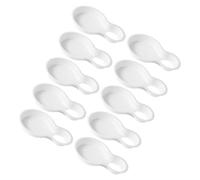 POPETPOP 10 Bandejas de Comida Desechables, Bandejas para Servir Comida, Papel, Blanco, Gran Capacidad, Diseño Creativo, Fáciles de Llevar, para Barbacoas y Fiestas Reutilizable