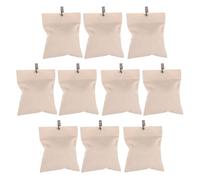POPETPOP 10 Bolsas de Pesas para Cortinas de Exterior Clips de Sujeción Color Beige Peso Inferior para Cortinas de Cenador Patio y Ventana Resistentes Humedad y Decoloración Kit de 10