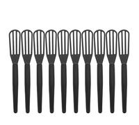 POPETPOP 10 Mini Batidores para Tinte de Cabello de Plástico Negro Varillas Gruesas para Mezclar Colores Herramienta Profesional para Peluquerías y Uso Casa Kit 10 Piezas para Mezcla