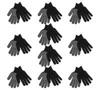 POPETPOP 10 Pares Guantes de Trabajo Diseño Ligero de Nylon con Puntos de Pvc Antideslizantes y Resistentes con Soporte Ajustado para Reparaciones Mecánicas y Embalaje