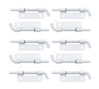 POPETPOP 10 Pestillos de Resorte para Puertas de Armario y Granero de Acero Inoxidable Plata, Resistentes al Desgaste Diario Funcionamiento Suave, Ideales para Cocinas y Hogar