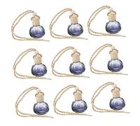 POPETPOP 10 piezas Botellas de Perfume Colgantes para Auto Aromaterapia Rellenables Decoración de Espejo Retrovisor Frascos de Vidrio con Tapa de Accesorios para Amantes Coches