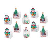 POPETPOP 10 Piezas Caja de Obsequio de Navidad Caja de Manzanas de Navidad para Almacenar Regalos para Fiesta Estilo