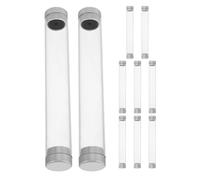 POPETPOP 10 Piezas Estuche Transparente para Pinzas Redondas Caja Organizadora Compacta para Herramientas de Manicura y Extensiones de Pestañas Tubo Protector Portátil para Viaje y Uso