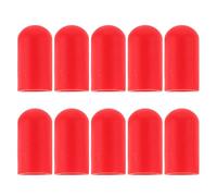 POPETPOP 10 piezas Fundas Protectoras de Silicona para Baquetas Paquete de Unidades Rojas Accesorio para Batería y Percusión Amortiguadores Silenciosos para Práctica y Repuesto