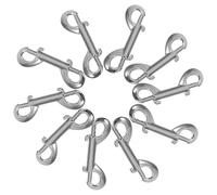 POPETPOP 10 piezas Gancho para Correa de Perro Clip de Aleación de Zinc Mosquetón Resistente para Llaveros Collares y Diseño Ligero y Seguro Uso Multifuncional