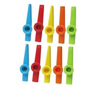 POPETPOP 10 piezas Kazoos de Plástico Coloridos para Adultos Instrumentos Musicales Portátiles para Acompañamiento con Guitarra y Ukelele Fácil de Usar y Ligeros Color Color Aleatorio