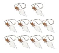 POPETPOP 10 Piezas Llavero de Botella Irregular con Corcho y Cadena | Estilo Vintage, Mini Frasco Transparente, Adorno para Bolso y Proyectos Diy, Recuerdos para Boda