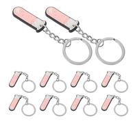 POPETPOP 10 Piezas Llaveros de Tubo de Ensayo de Aleación de Zinc para Estudiantes y Profesores, Decoración Creativa para Bolsos y Ferias Escolares, Resistente y Portátil,