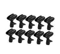 POPETPOP 10 Piezas Microphone Clip Holder Adjustable Plastic Spring Clamp With Screw Adapter For Broadcasting Radio Stage And Studio Use