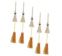 POPETPOP 10 Piezas Mini Escobas para Casa de Muñecas Decoración de Halloween y Miniaturas para de Paisaje