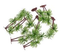 POPETPOP 10 Piezas Palmera Miniatura, Palmera Falsa de Plástico Verde, Accesorio Fotográfico de Alta Realismo para Fotografía Tropical en Interiores y Decoración de Tartas y Pasteles