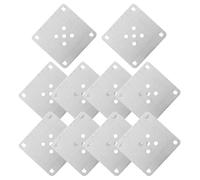 POPETPOP 10 Piezas Placas de Montaje para Patas de Sofá de Planchas de Hierro para Reparación de Muebles con Orificios Preperforados Fácil Instalación y Acabado Elegante