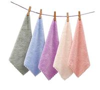 POPETPOP 10 piezas Unidades Toallitas Faciales de Microfibra de Alta Densidad Suaves y Absorbentes para Desmaquillar y Limpiar Rostro Colores Surtidos Lavables y Reutilizables Prácticas