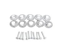 POPETPOP 10 Pomos de Puerta de Armario de Cocina de 30 Mm Diseño de Diamante, Material de Aleación de Zinc y Cristal Duradero, Prácticos y Elegantes para Cajones