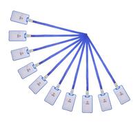 POPETPOP 10 Unidades de Funda Porta Credencial Rígida para Tarjetas de Identificación con Cordón de Poliéster, Ligera y Fácil de Usar para Empleados y Seguridad