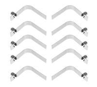 POPETPOP 10 Unidades Sujetadores para Carpas Clip de Resorte en Forma de V | Pasador de Tubo de Bloqueo Pulsador, Recubrimiento de Níquel, para Camping en Playa y Montaña