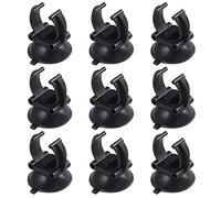 POPETPOP 10 ventosas para calentador de acuario, pinzas para pecera, color negro