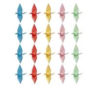 POPETPOP 100 Grullas de Papel Origami de 6 Cm Hechas a Mano para Decoración de Bodas y San Valentín, Paquete de 100 Piezas de Papel Multicolor Color Aleatorio