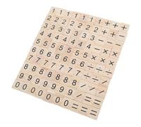POPETPOP 100 Piezas Fichas de Madera Educativas Matemáticas Azulejos de Números para Enseñanza Infantil Juguetes Cálculo y Manualidades para Desarrollo Cognitivo y Decoración