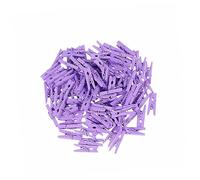 POPETPOP 100 Piezas Mini Pinzas de Madera Moradas Unidades Clips Versátiles para Manualidades Fotos Decoración Colgar Ropa